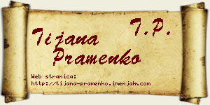 Tijana Pramenko vizit kartica